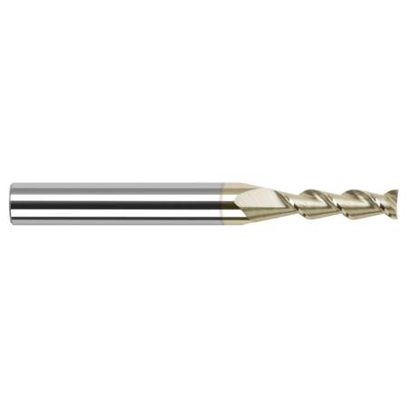 HARVEY TOOL High Helix End Mill for Aluminum Alloys - Square, 0.1250" (1/8), Length of Cut: 1/2" 24208-C7